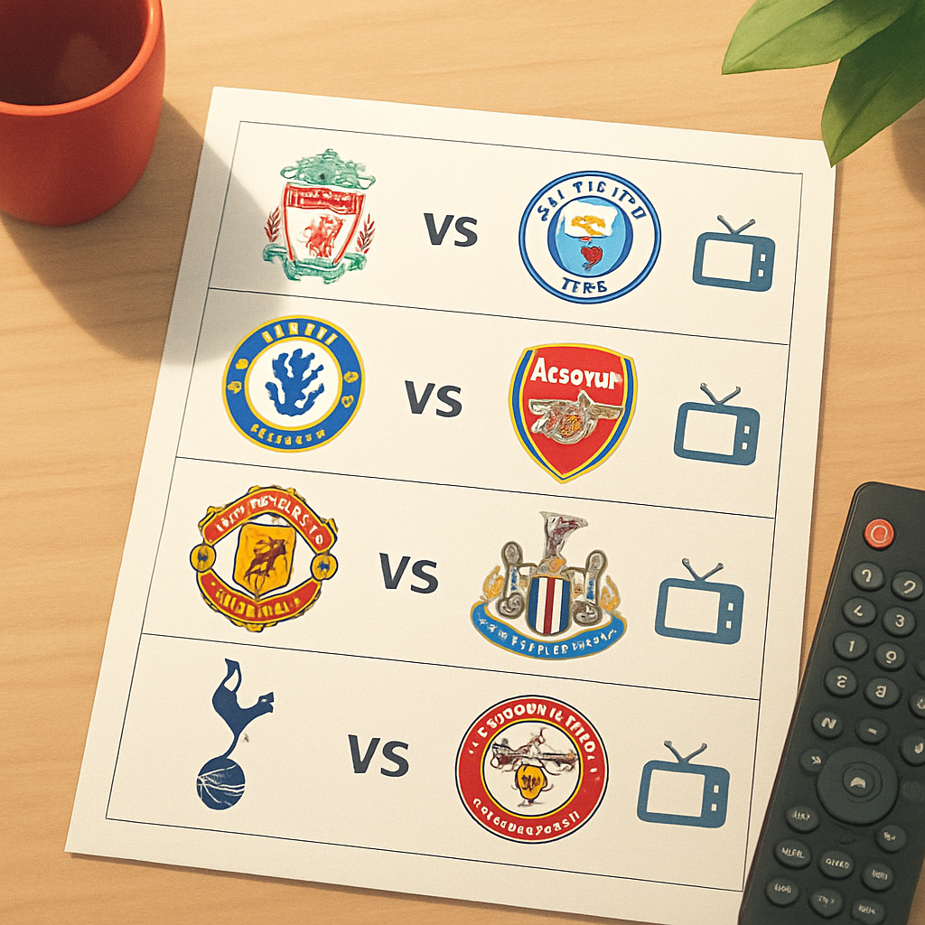 프리미어리그 생중계 일정과 채널 이미지