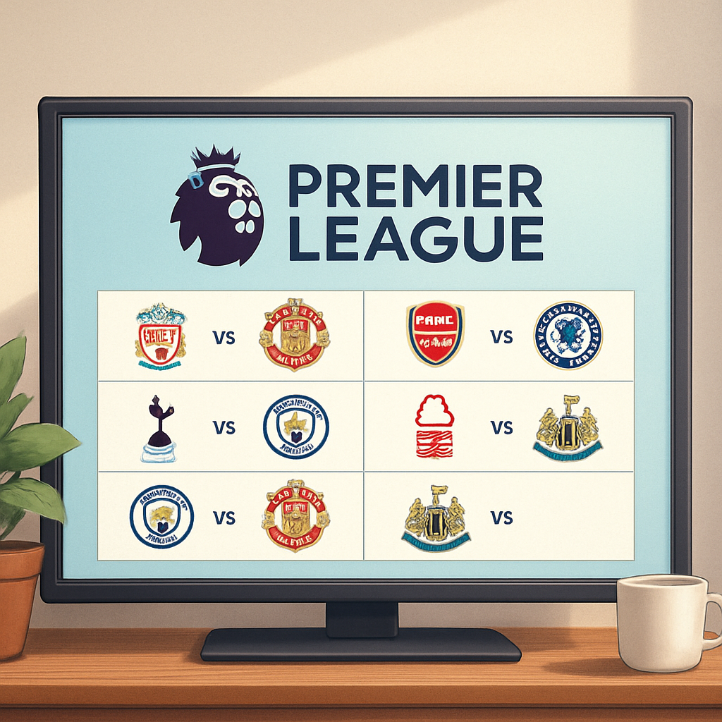 프리미어리그 방송 일정 이미지